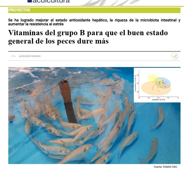Results from the Group of Fish Physiology and Sustainable Aquaculture at ICMAN in the press